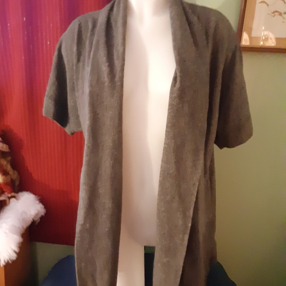 Size Xs gray summer short sleeve cardigan sweater - Picture 15 of 16